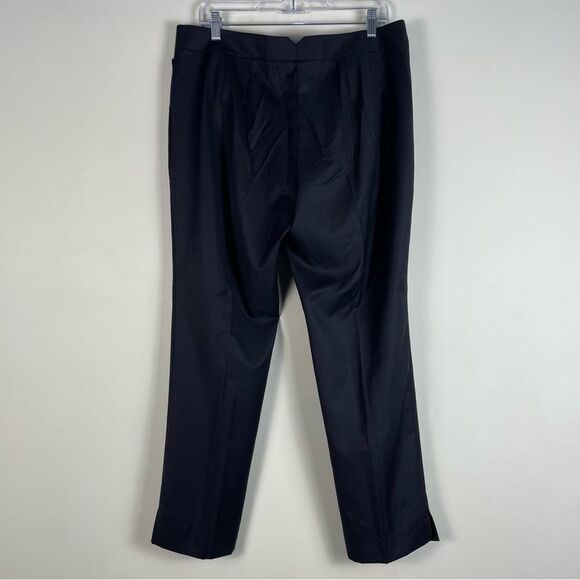 Faconnable Wool Trouser Pants Sz 12 NEW Office Lightweight Midrise Straight Leg - Picture 4 of 9